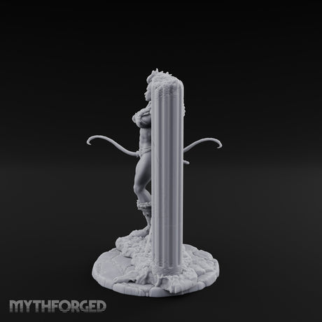 Wall Leaning Whip Ready Human Barbarian Miniature for Dungeons and Dragons, Pathfinder or other TTRPGs