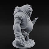 Belly Out Prowling Walrusfolk Hunters Miniature for Dungeons and Dragons, Pathfinder or other TTRPGs