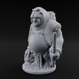 Belly Out Prowling Walrusfolk Hunter A Miniature for Dungeons and Dragons, Pathfinder or other TTRPGs