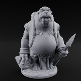 Belly Out Prowling Walrusfolk Hunter B Miniature for Dungeons and Dragons, Pathfinder or other TTRPGs