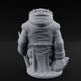 Belly Out Prowling Walrusfolk Hunter B Miniature for Dungeons and Dragons, Pathfinder or other TTRPGs