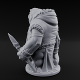 Belly Out Prowling Walrusfolk Hunters Miniature for Dungeons and Dragons, Pathfinder or other TTRPGs