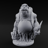 Belly Out Prowling Walrusfolk Hunter B Miniature for Dungeons and Dragons, Pathfinder or other TTRPGs