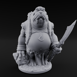 Belly Out Prowling Walrusfolk Hunters Miniature for Dungeons and Dragons, Pathfinder or other TTRPGs