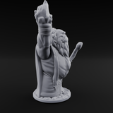Flame Tossing Walrusfolk Mage Miniature for Dungeons and Dragons, Pathfinder or other TTRPGs
