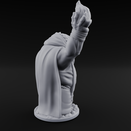 Flame Tossing Walrusfolk Mage Miniature for Dungeons and Dragons, Pathfinder or other TTRPGs