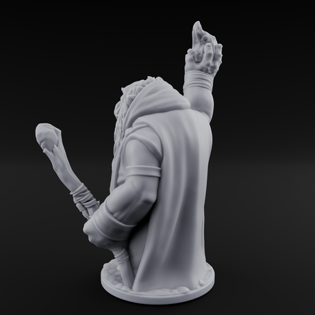 Flame Tossing Walrusfolk Mage Miniature for Dungeons and Dragons, Pathfinder or other TTRPGs