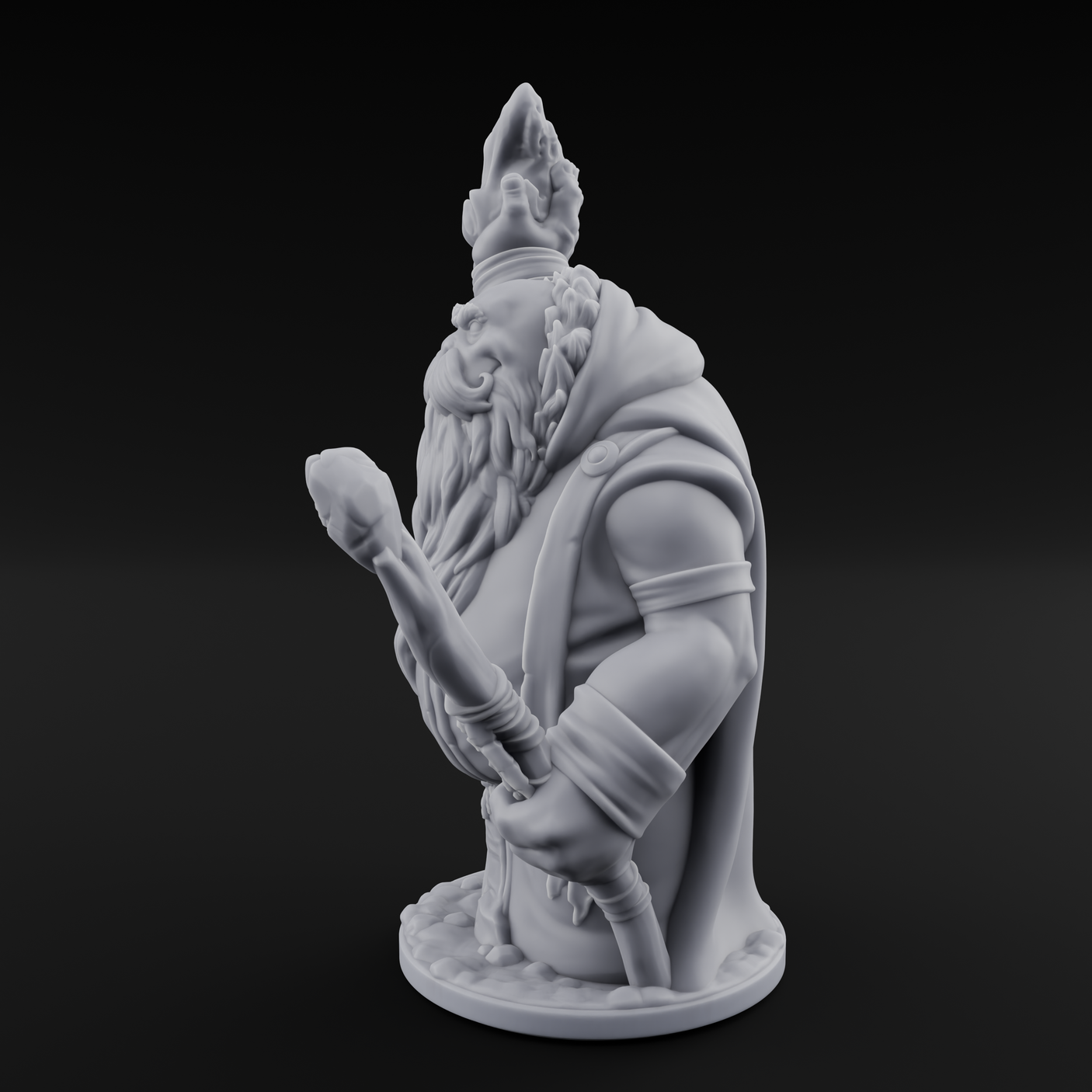 Flame Tossing Walrusfolk Mage Miniature for Dungeons and Dragons, Pathfinder or other TTRPGs