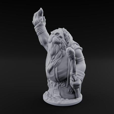 Flame Tossing Walrusfolk Mage Miniature for Dungeons and Dragons, Pathfinder or other TTRPGs