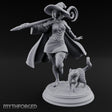 Wand Pointing Human Witch Miniature for Dungeons and Dragons, Pathfinder or other TTRPGs