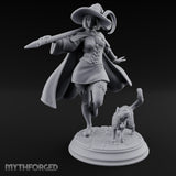 Wand Pointing Human Witch Miniature for Dungeons and Dragons, Pathfinder or other TTRPGs