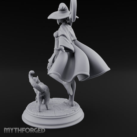 Wand Pointing Human Witch Miniature for Dungeons and Dragons, Pathfinder or other TTRPGs