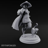 Wand Pointing Human Witch Miniature for Dungeons and Dragons, Pathfinder or other TTRPGs