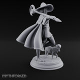 Wand Pointing Human Witch Miniature for Dungeons and Dragons, Pathfinder or other TTRPGs
