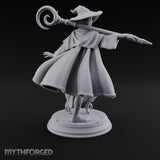Wand Pointing Human Witch Miniature for Dungeons and Dragons, Pathfinder or other TTRPGs