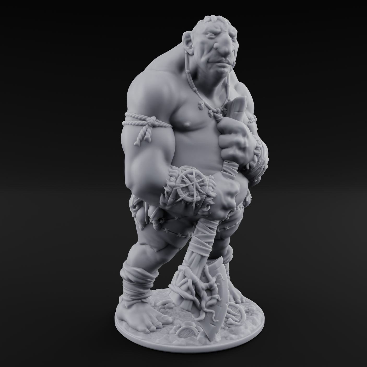 Slouching With Intent Hill Giant Wanderer Miniature for Dungeons and Dragons, Pathfinder or other TTRPGs