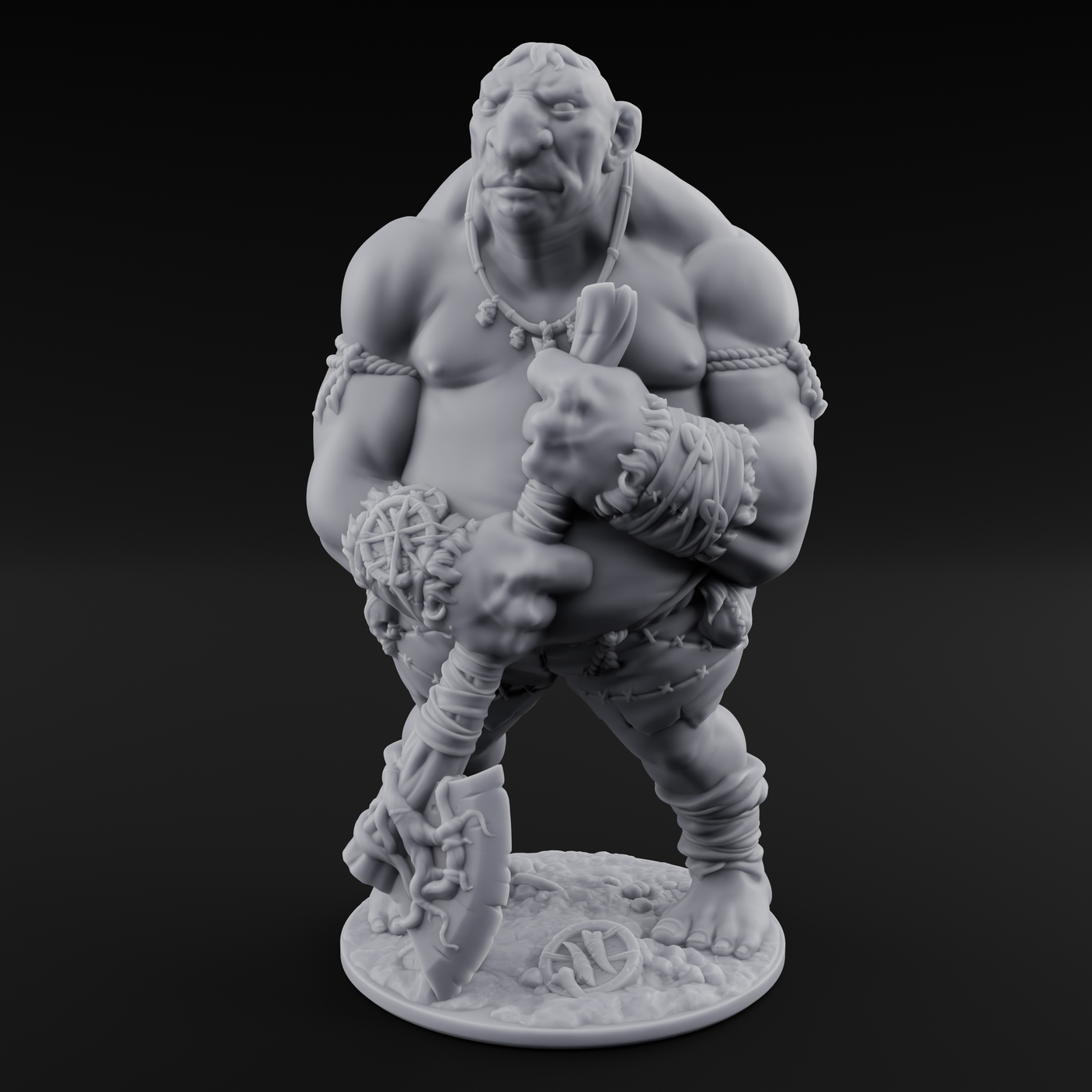 Slouching With Intent Hill Giant Wanderer Miniature for Dungeons and Dragons, Pathfinder or other TTRPGs