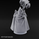 Hammer Resting Hooded Cleric Miniature for Dungeons and Dragons, Pathfinder or other TTRPGs