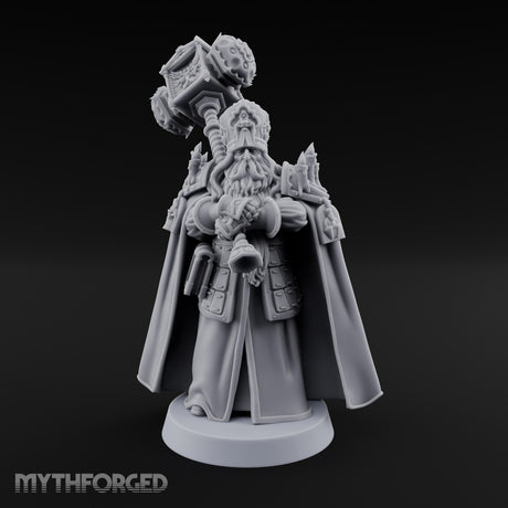 Shouldering Mighty Hammer Lord Miniature for Dungeons and Dragons, Pathfinder or other TTRPGs