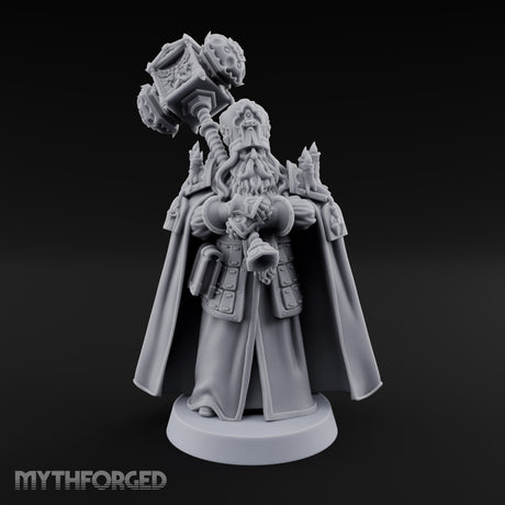 Shouldering Mighty Hammer Lord Miniature for Dungeons and Dragons, Pathfinder or other TTRPGs