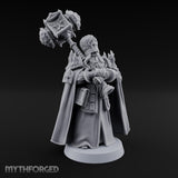 Shouldering Mighty Hammer Lord Miniature for Dungeons and Dragons, Pathfinder or other TTRPGs