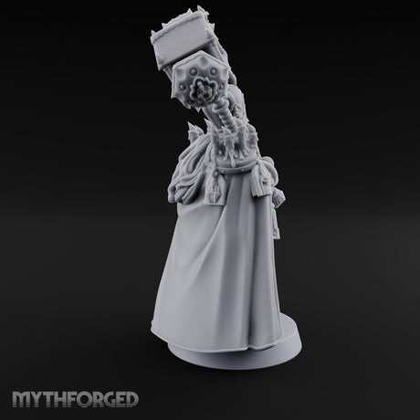 Shouldering Mighty Hammer Lord Miniature for Dungeons and Dragons, Pathfinder or other TTRPGs