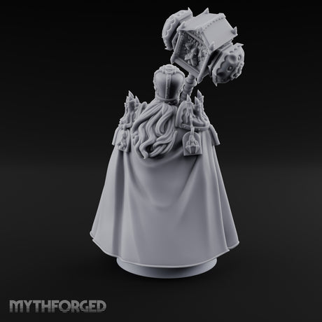 Shouldering Mighty Hammer Lord Miniature for Dungeons and Dragons, Pathfinder or other TTRPGs