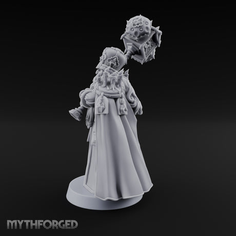 Shouldering Mighty Hammer Lord Miniature for Dungeons and Dragons, Pathfinder or other TTRPGs