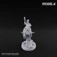 Fist Raised Triumphant War Stallion Warlord A Miniature for Dungeons and Dragons, Pathfinder or other TTRPGs