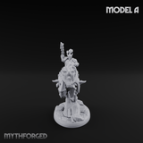 Fist Raised Triumphant War Stallion Warlord A Miniature for Dungeons and Dragons, Pathfinder or other TTRPGs