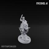Fist Raised Triumphant War Stallion Warlord Miniature for Dungeons and Dragons, Pathfinder or other TTRPGs