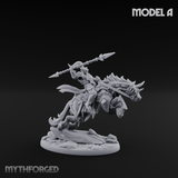 Fist Raised Triumphant War Stallion Warlord A Miniature for Dungeons and Dragons, Pathfinder or other TTRPGs