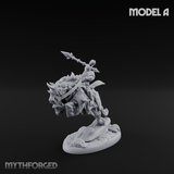 Fist Raised Triumphant War Stallion Warlord A Miniature for Dungeons and Dragons, Pathfinder or other TTRPGs