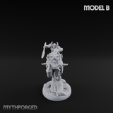 Fist Raised Triumphant War Stallion Warlord Miniature for Dungeons and Dragons, Pathfinder or other TTRPGs