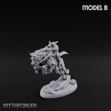 Fist Raised Triumphant War Stallion Warlord B Miniature for Dungeons and Dragons, Pathfinder or other TTRPGs