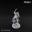 Fist Raised Triumphant War Stallion Warlord C Miniature for Dungeons and Dragons, Pathfinder or other TTRPGs