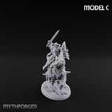 Fist Raised Triumphant War Stallion Warlord Miniature for Dungeons and Dragons, Pathfinder or other TTRPGs