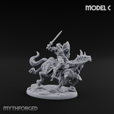 Fist Raised Triumphant War Stallion Warlord C Miniature for Dungeons and Dragons, Pathfinder or other TTRPGs