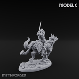 Fist Raised Triumphant War Stallion Warlord C Miniature for Dungeons and Dragons, Pathfinder or other TTRPGs