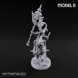 Fist Raised Triumphant War Stallion Warlord Miniature for Dungeons and Dragons, Pathfinder or other TTRPGs