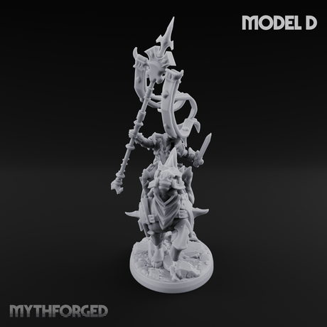 Fist Raised Triumphant War Stallion Warlord Miniature for Dungeons and Dragons, Pathfinder or other TTRPGs