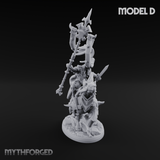 Fist Raised Triumphant War Stallion Warlord Miniature for Dungeons and Dragons, Pathfinder or other TTRPGs