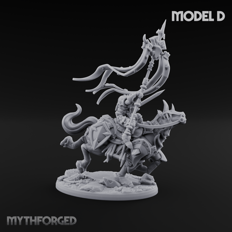 Fist Raised Triumphant War Stallion Warlord D Miniature for Dungeons and Dragons, Pathfinder or other TTRPGs