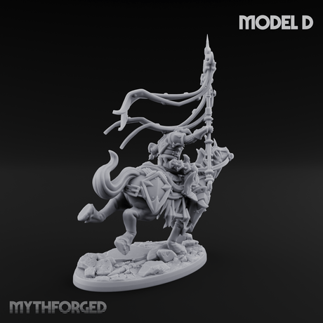 Fist Raised Triumphant War Stallion Warlord D Miniature for Dungeons and Dragons, Pathfinder or other TTRPGs
