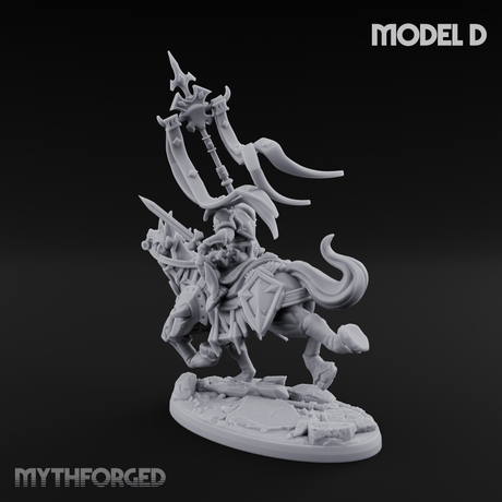 Fist Raised Triumphant War Stallion Warlord D Miniature for Dungeons and Dragons, Pathfinder or other TTRPGs