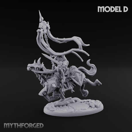 Fist Raised Triumphant War Stallion Warlord D Miniature for Dungeons and Dragons, Pathfinder or other TTRPGs