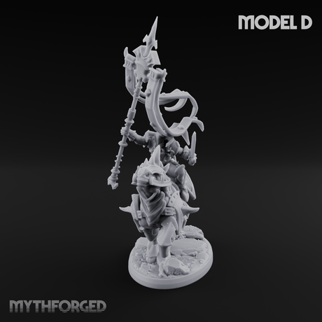 Fist Raised Triumphant War Stallion Warlord D Miniature for Dungeons and Dragons, Pathfinder or other TTRPGs