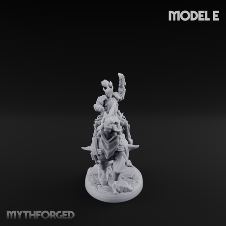 Fist Raised Triumphant War Stallion Warlord Miniature for Dungeons and Dragons, Pathfinder or other TTRPGs