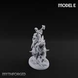 Fist Raised Triumphant War Stallion Warlord Miniature for Dungeons and Dragons, Pathfinder or other TTRPGs