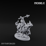 Fist Raised Triumphant War Stallion Warlord Miniature for Dungeons and Dragons, Pathfinder or other TTRPGs